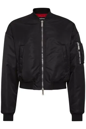 DSQUARED Abbigliamento,Giubbotti Bomber crop nero 