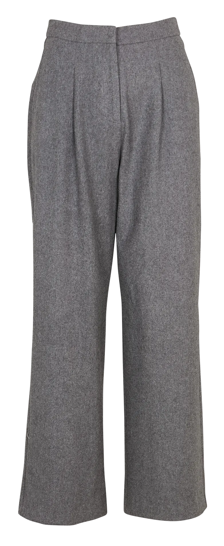  EKYOG   LAURENT - Pantalone largo in lana mélange Jess | Grigio