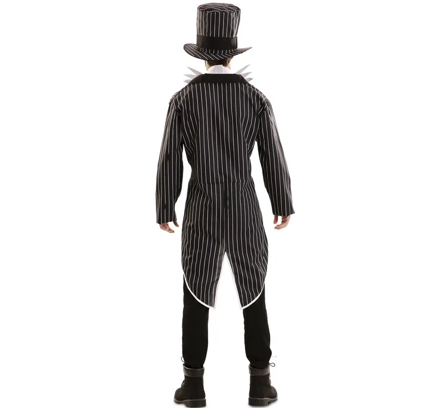 Elegante costume da scheletro con cappello per uomo