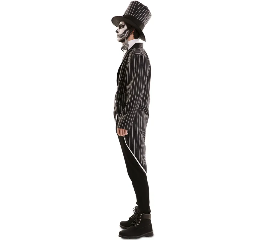 Elegante costume da scheletro con cappello per uomo