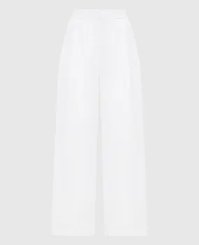 Faithfull Pantaloni Duomo in lino bianco FF2816WHT