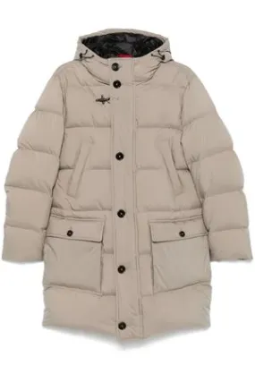 FAY Abbigliamento,Giubbotti Parka in Piuma Beige chiaro 