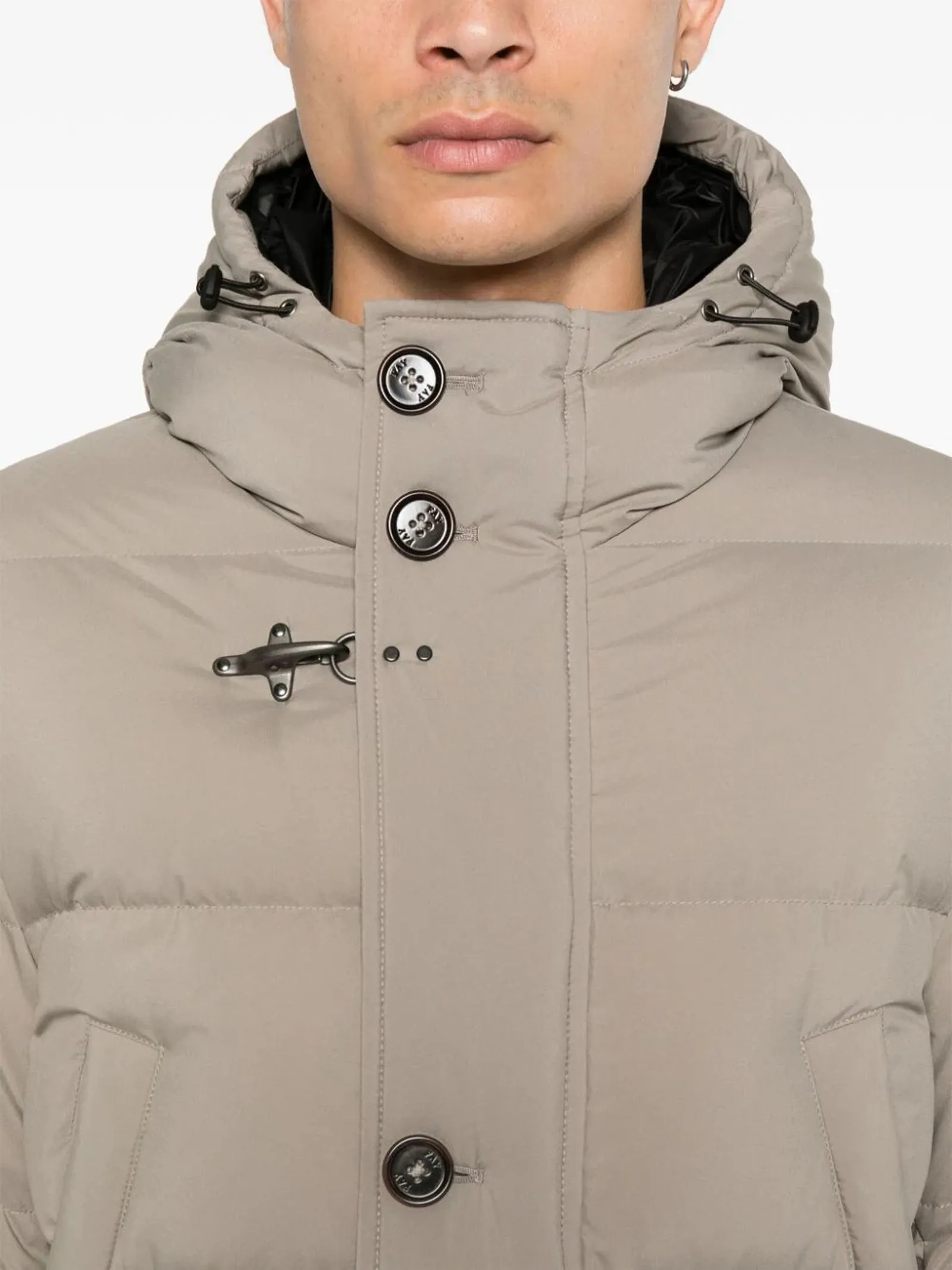 FAY Abbigliamento,Giubbotti Parka in Piuma Beige chiaro 