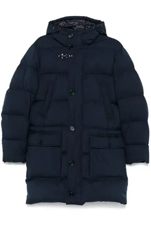 FAY Abbigliamento,Giubbotti Parka in Piuma Blu 