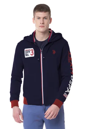 Felpa da uomo scritta laterale U.S. Polo Assn.