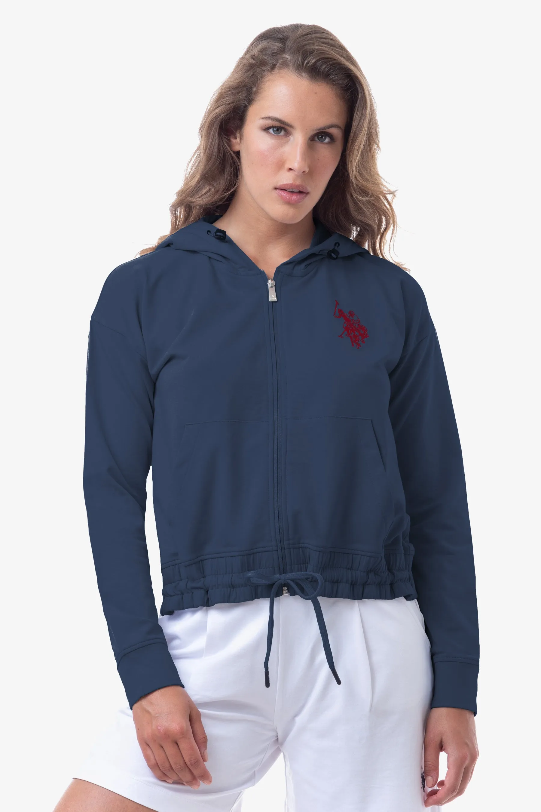 Felpa in cotone con logo big U.S. Polo Assn.