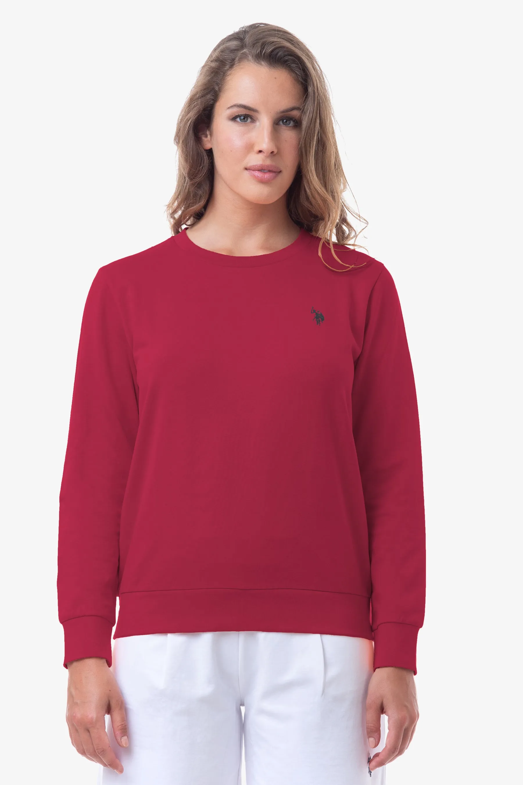 Felpa in cotone con logo U.S. Polo Assn.