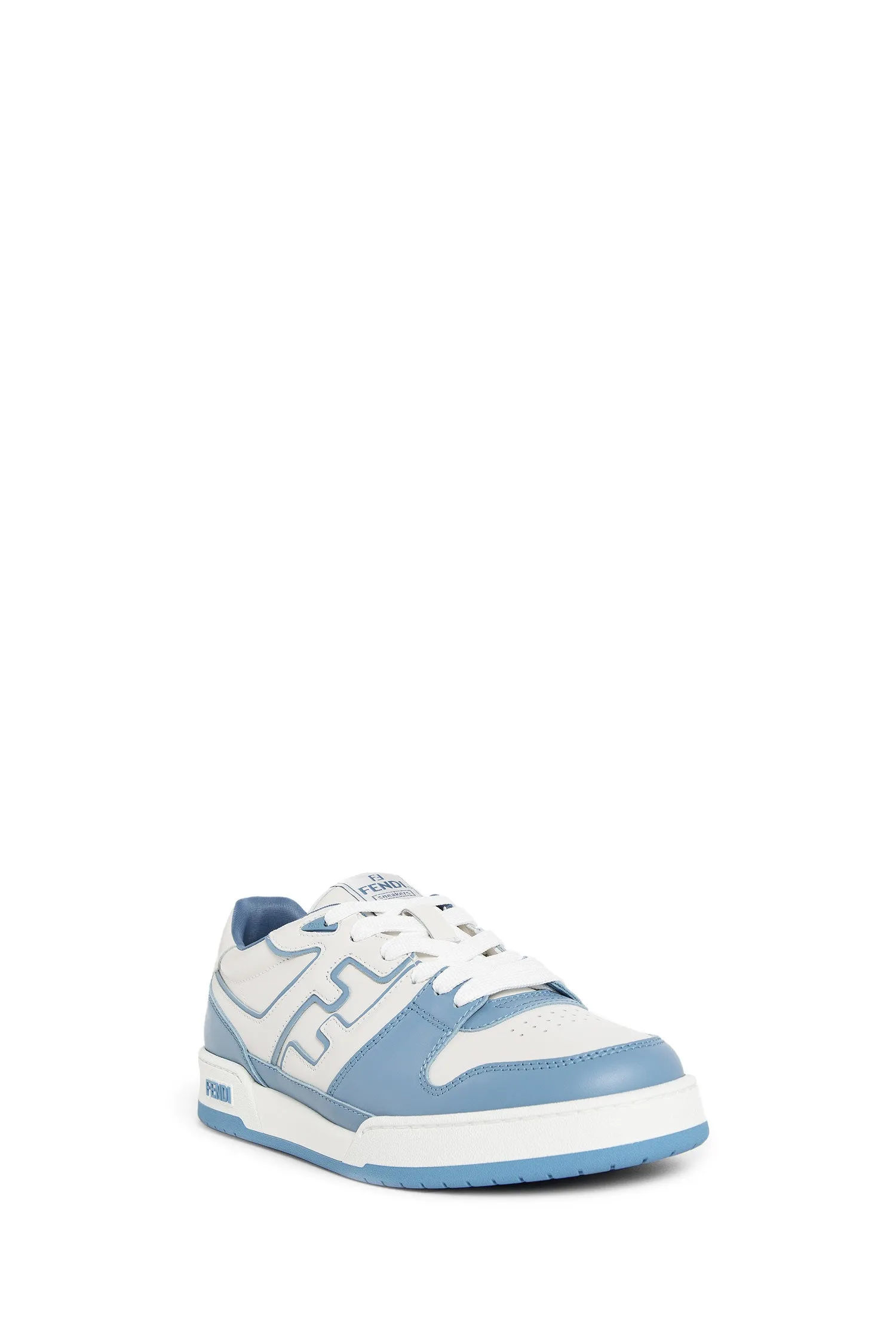 fendi  match leather low-top sneakers 