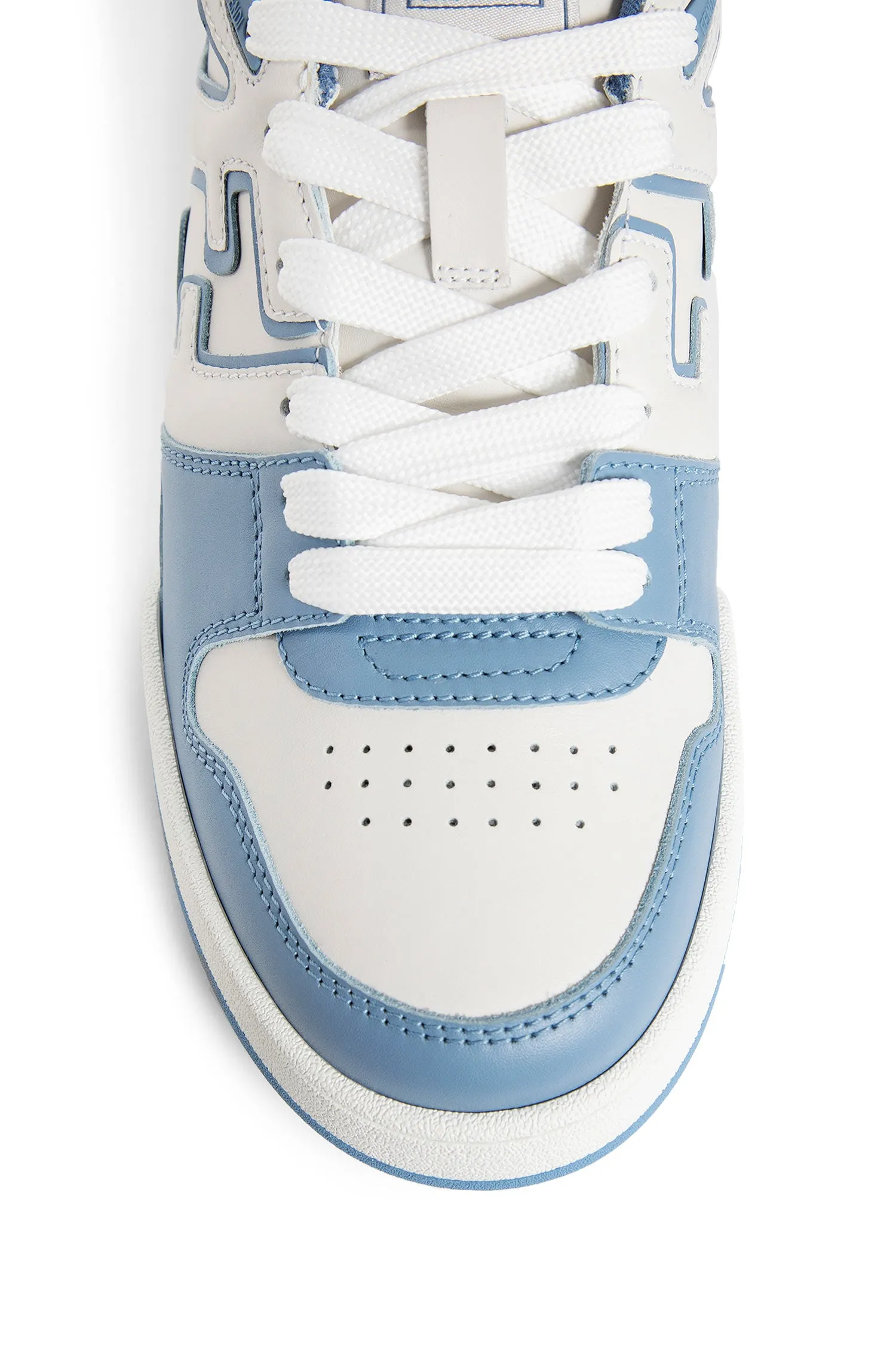 fendi  match leather low-top sneakers 