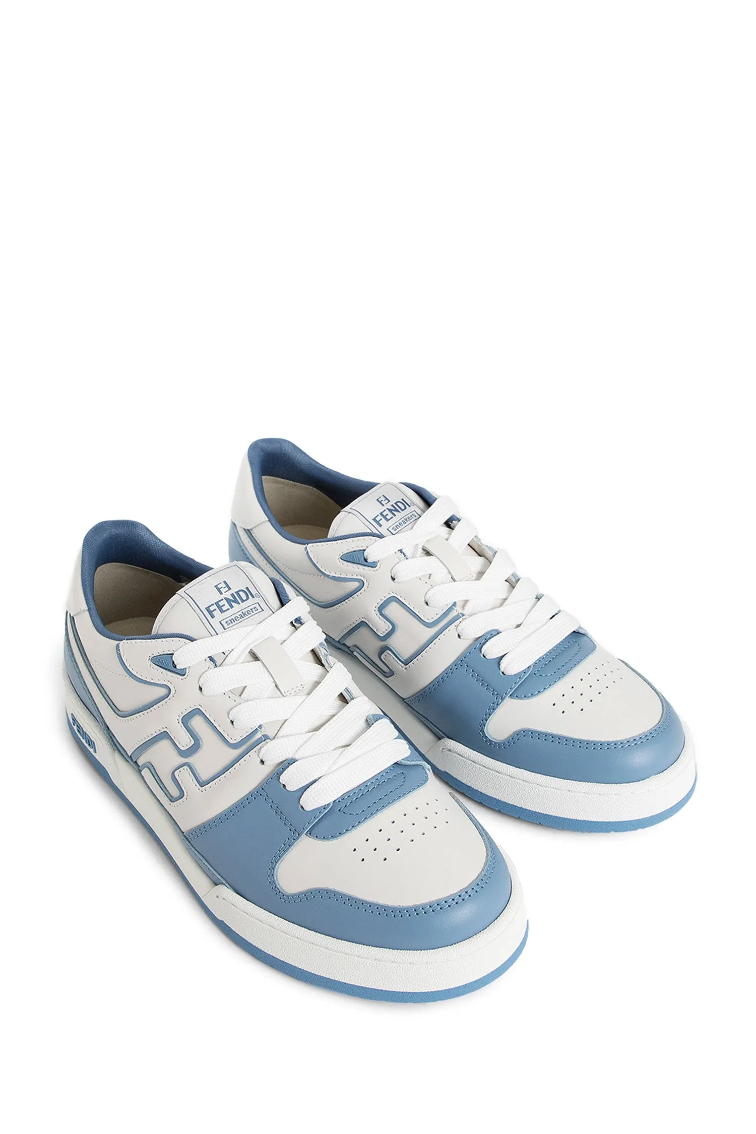 fendi  match leather low-top sneakers 