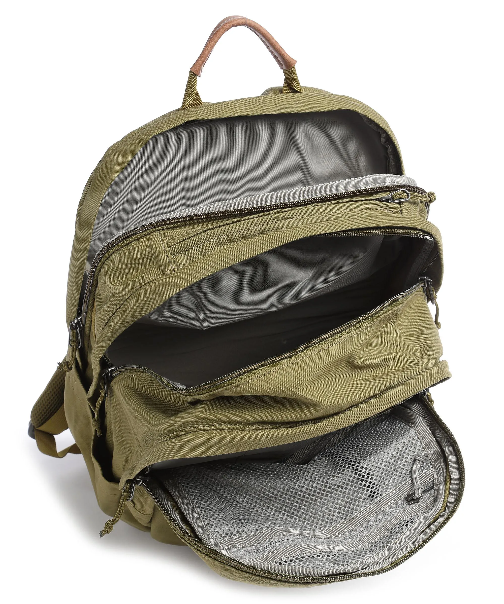  Fjällräven Räven 28 Zaino 14″ poliestere, cotone verde-oliva  