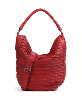  FredsBruder Bestseller Borsa hobo pelle granulata rosso  