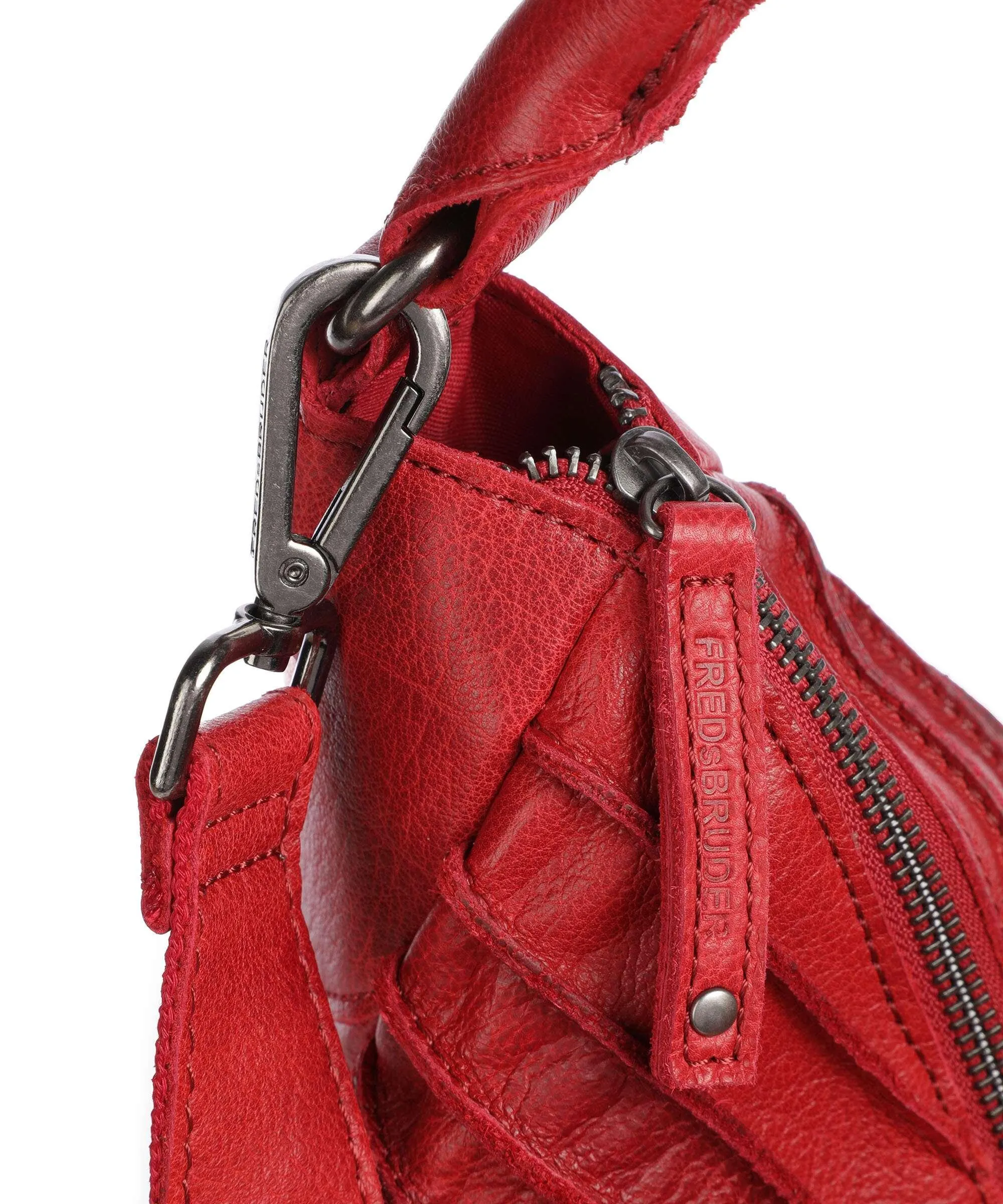  FredsBruder Bestseller Borsa hobo pelle granulata rosso  