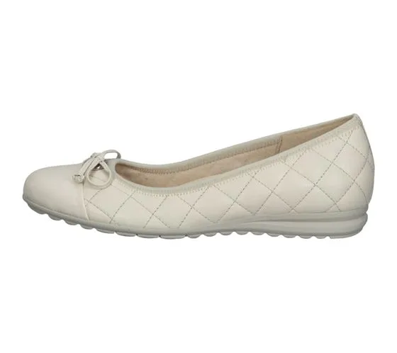 GABOR ciabatte da donna in vera pelle ballerina trapuntata con puntale in vernice 82.622.20 beige