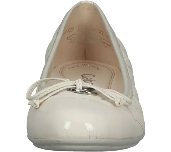 GABOR ciabatte da donna in vera pelle ballerina trapuntata con puntale in vernice 82.622.20 beige