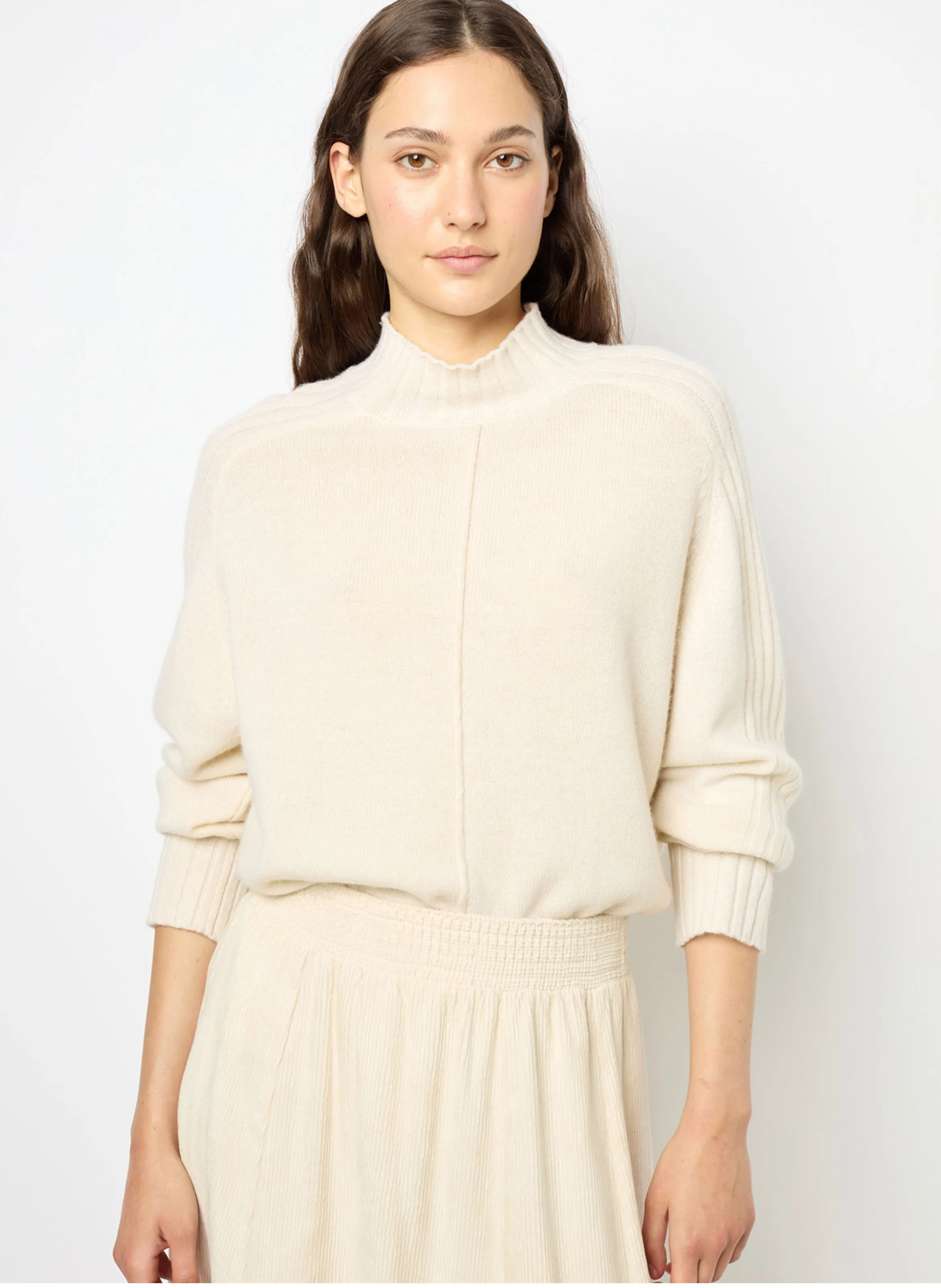  GERARD DAREL   JAINA - Maglione a collo alto in lana e cashmere misto | Bianco