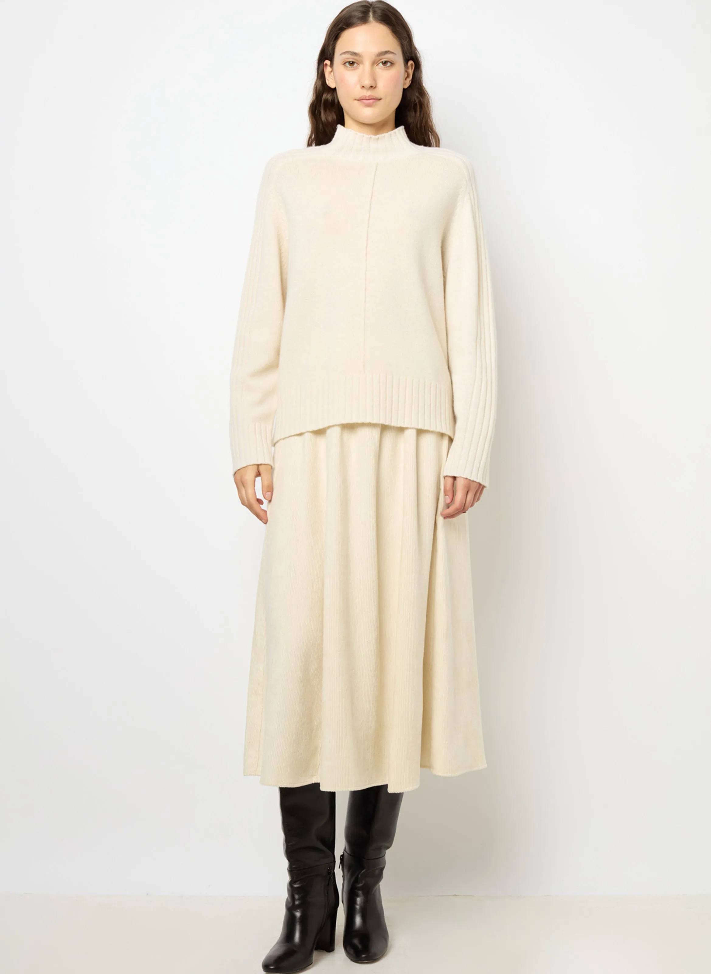  GERARD DAREL   JAINA - Maglione a collo alto in lana e cashmere misto | Bianco