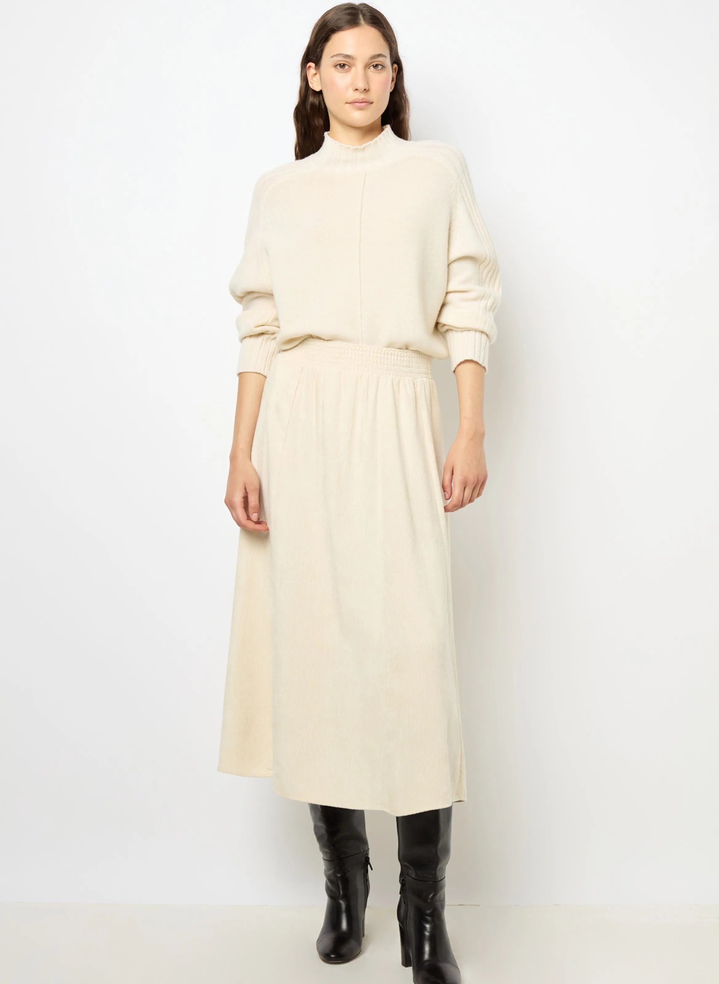  GERARD DAREL   JAINA - Maglione a collo alto in lana e cashmere misto | Bianco