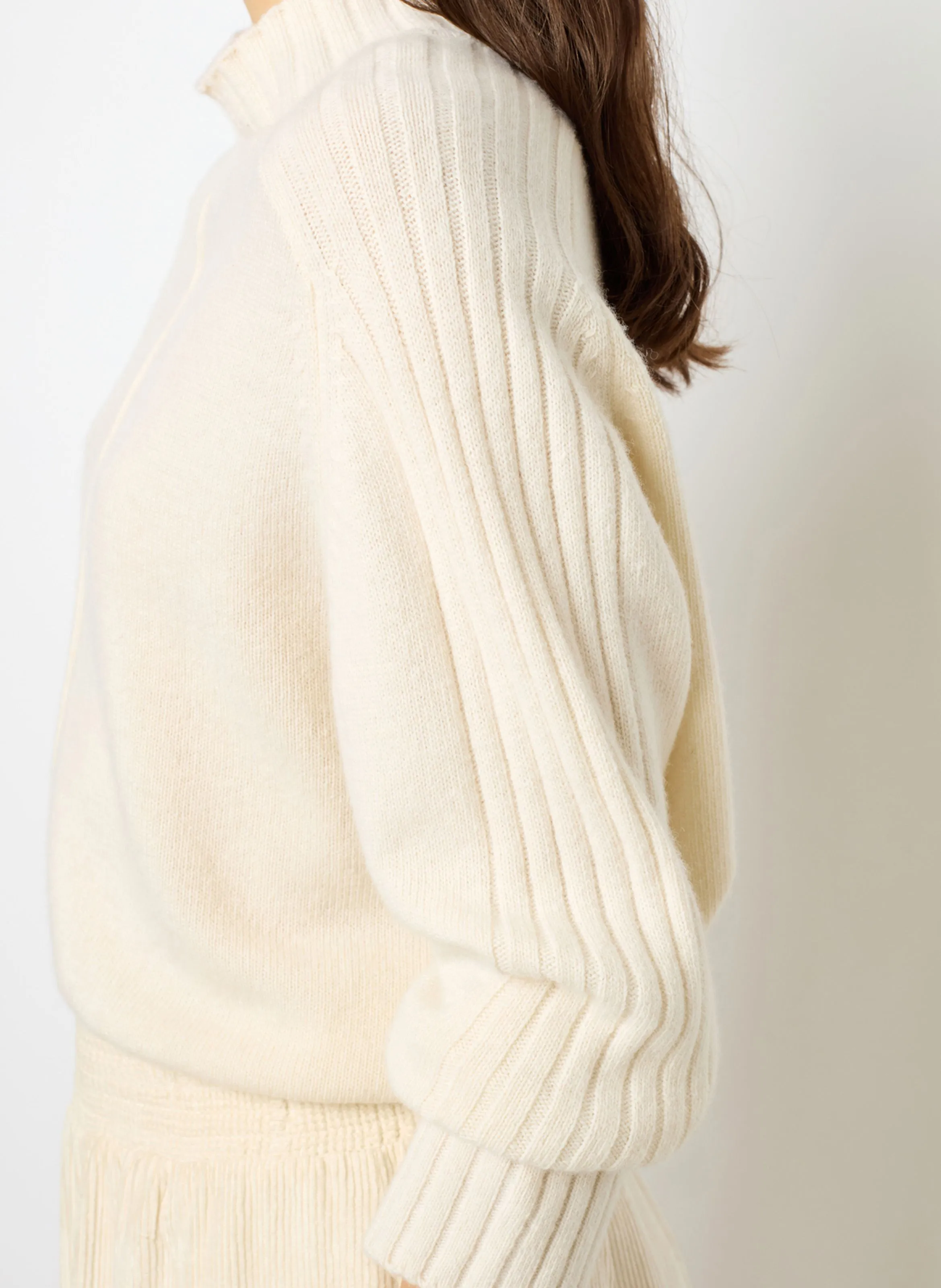  GERARD DAREL   JAINA - Maglione a collo alto in lana e cashmere misto | Bianco