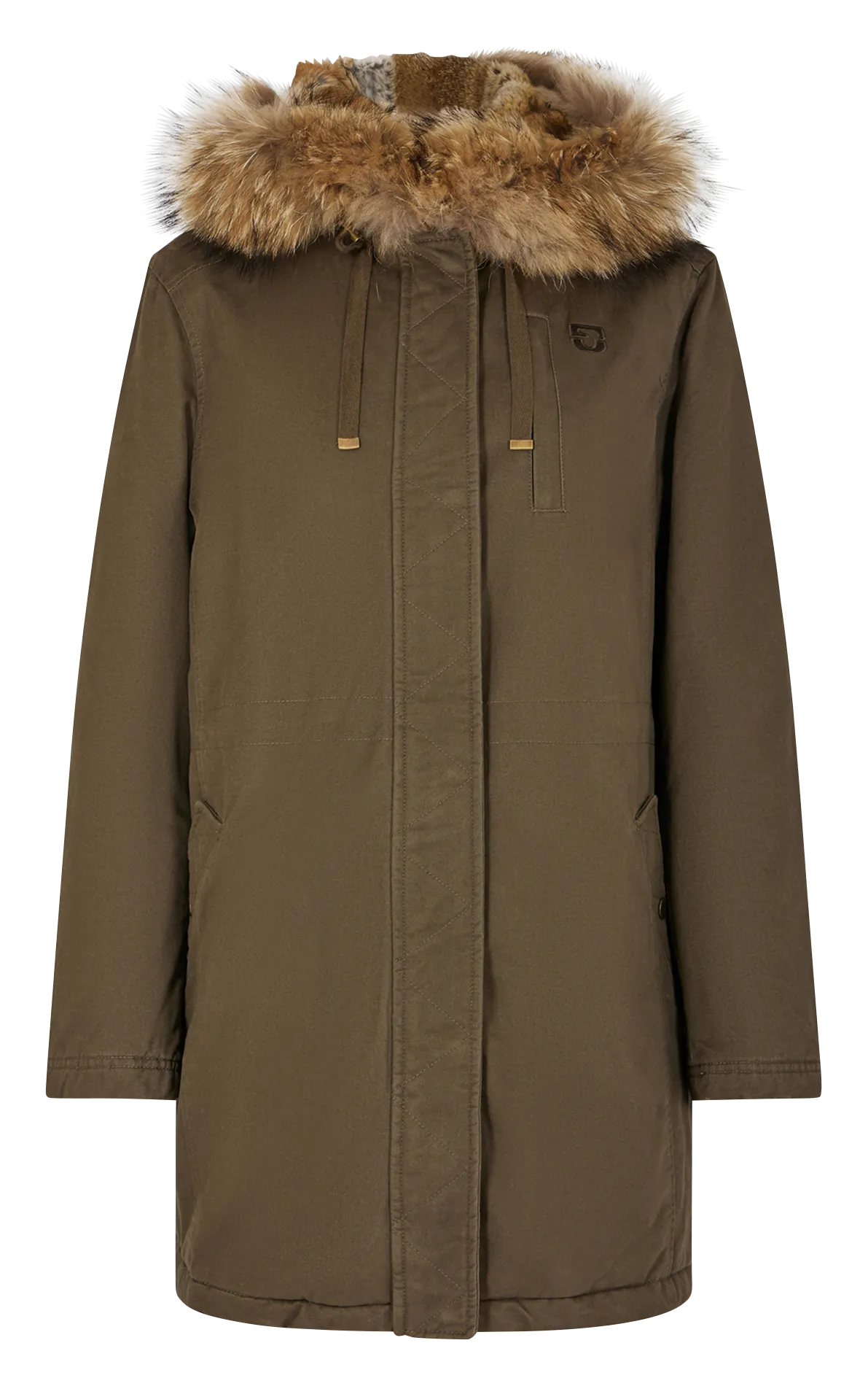  GERARD DAREL   LOUCINE - Parka a collo alto in cotone | Kaki