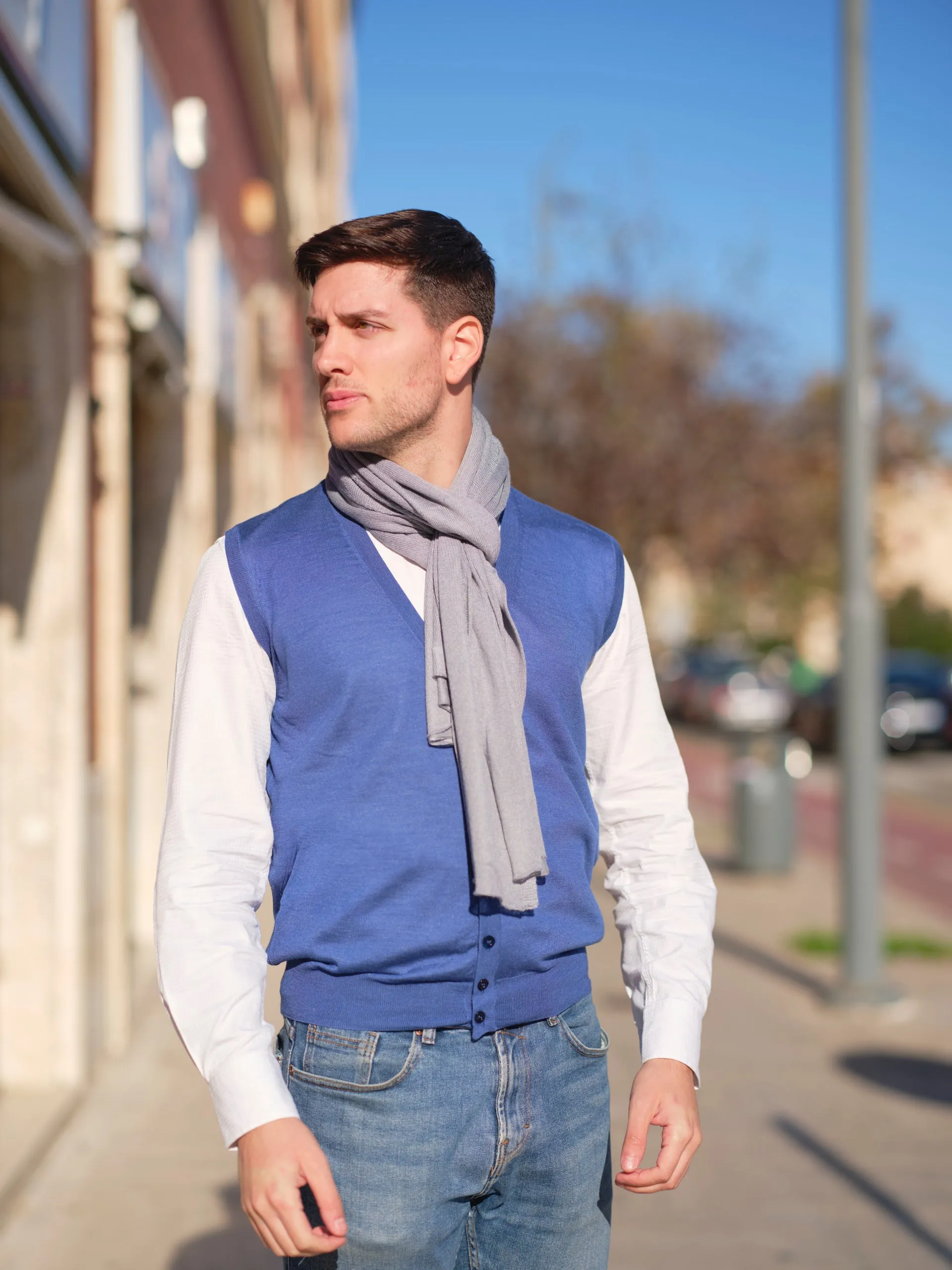 Gilet Uomo Misto Cashmere e Seta