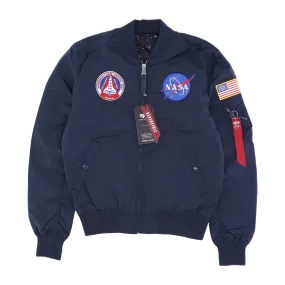 Giubbotto Bomber Uomo Ma-1 Tt Nasa Reversible Ii Jacket Rep. Blue