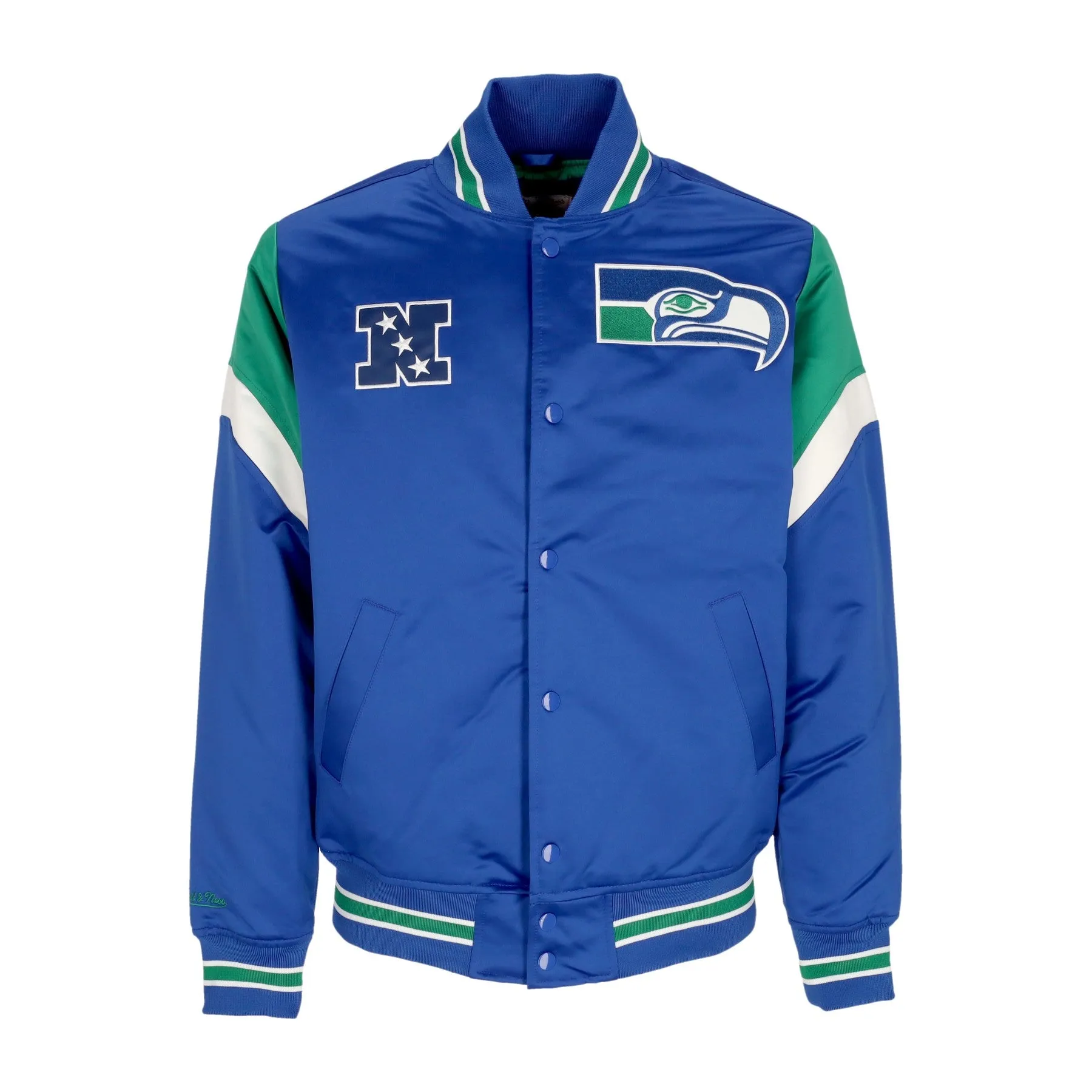 Giubbotto Bomber Uomo Nfl Heavyweight Satin Jacket Seasea Original Team Colors