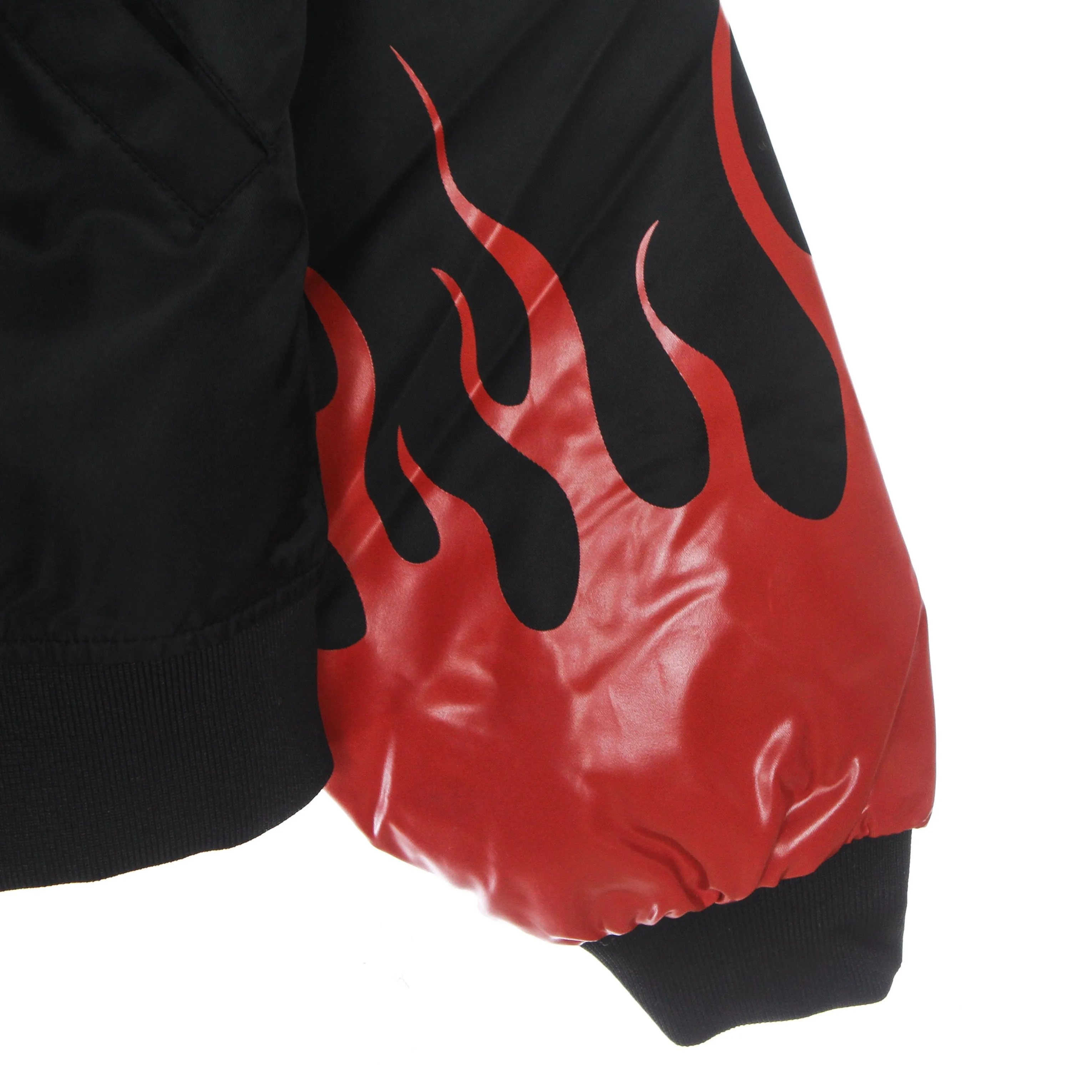 Giubbotto Bomber Uomo Red Flames Bomber Black/red