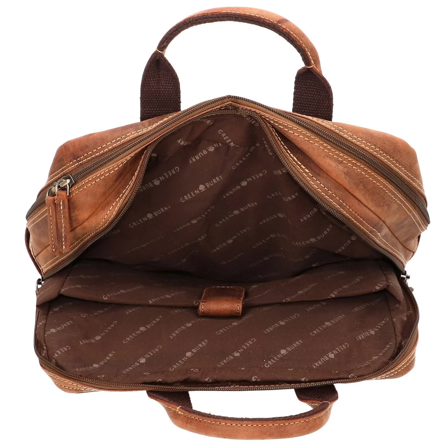 Greenburry Zaino vintage in pelle 38 cm Scomparto per computer portatile