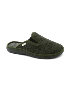 GRUNLAND ENEA CI1804 oliva verde ciabatte uomo tessuto elastici