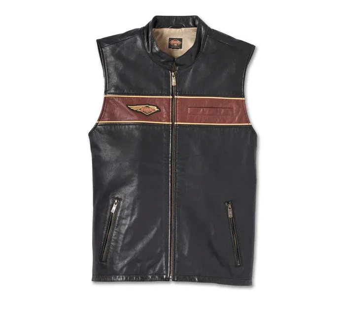 Harley Davidson Gilet in pelle 120° Anniversario da uomo ref.  97036-23VM