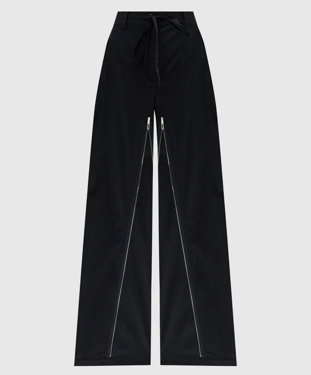 Helmut Lang Pantaloni blu con cerniere O04HW208