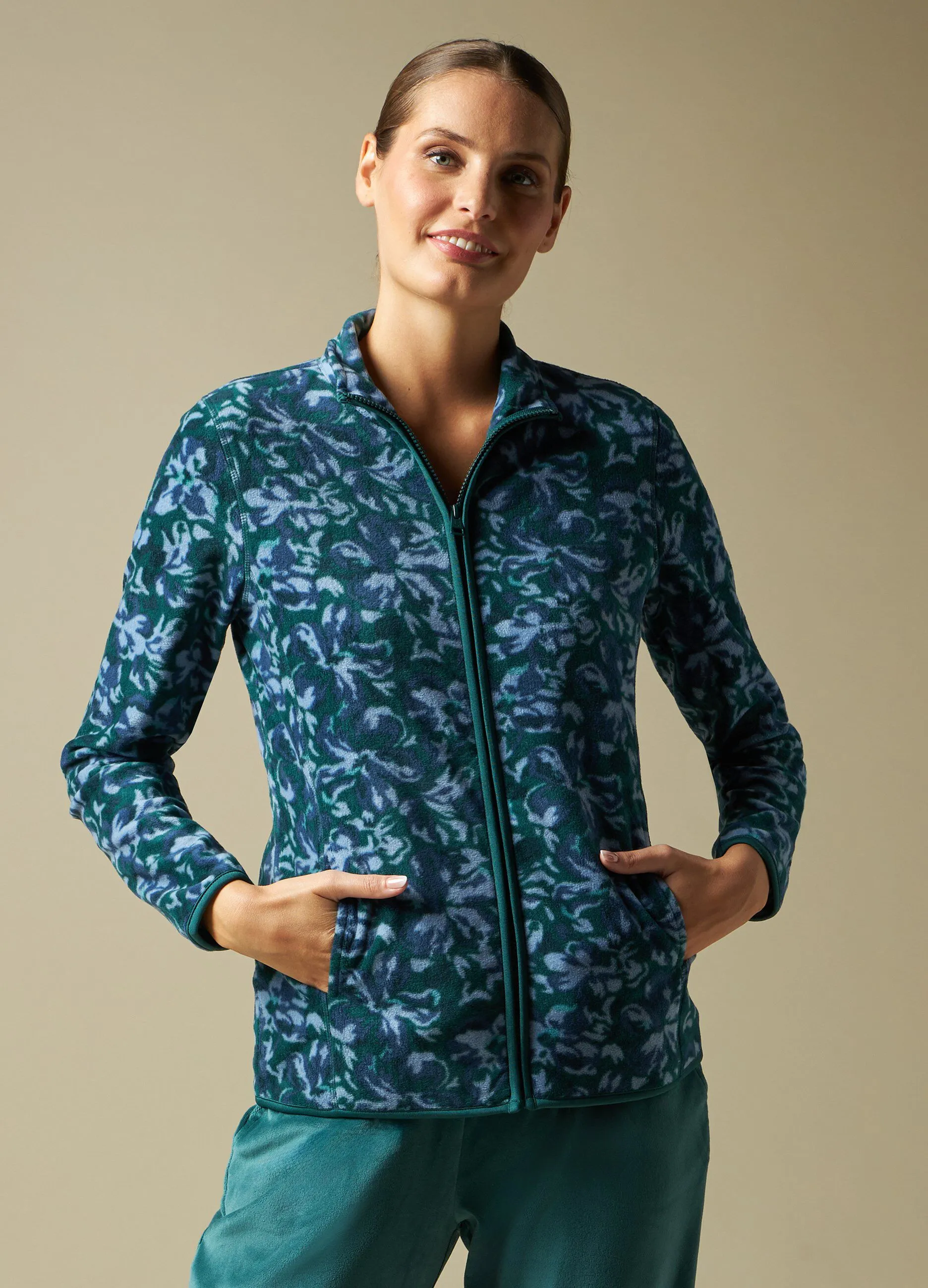 HOLISTIC  Felpa in pile full zip donna