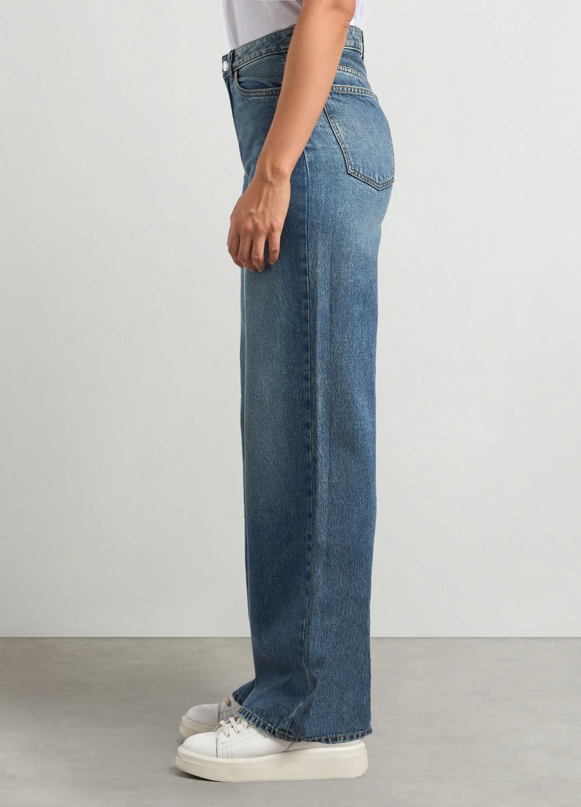 HOLISTIC  Pantaloni flare fit in denim di misto cotone donna