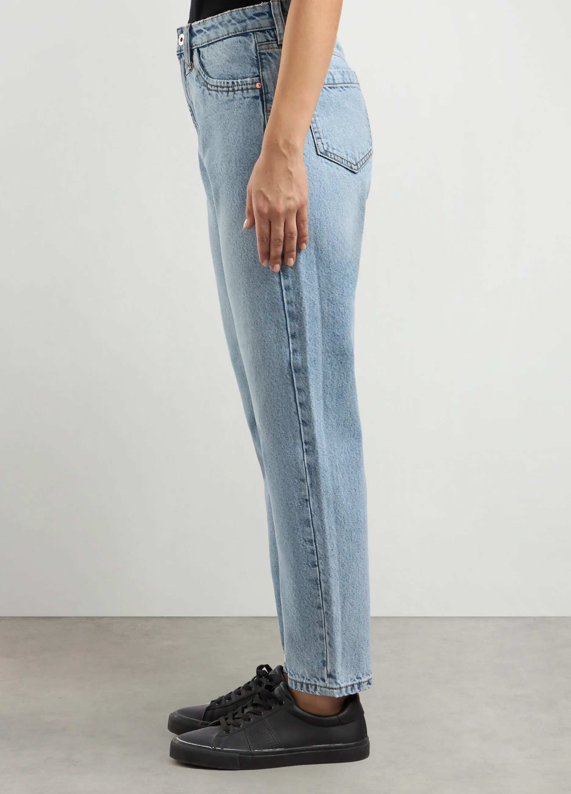 HOLISTIC  Pantaloni in denim di puro cotone mom fit donna