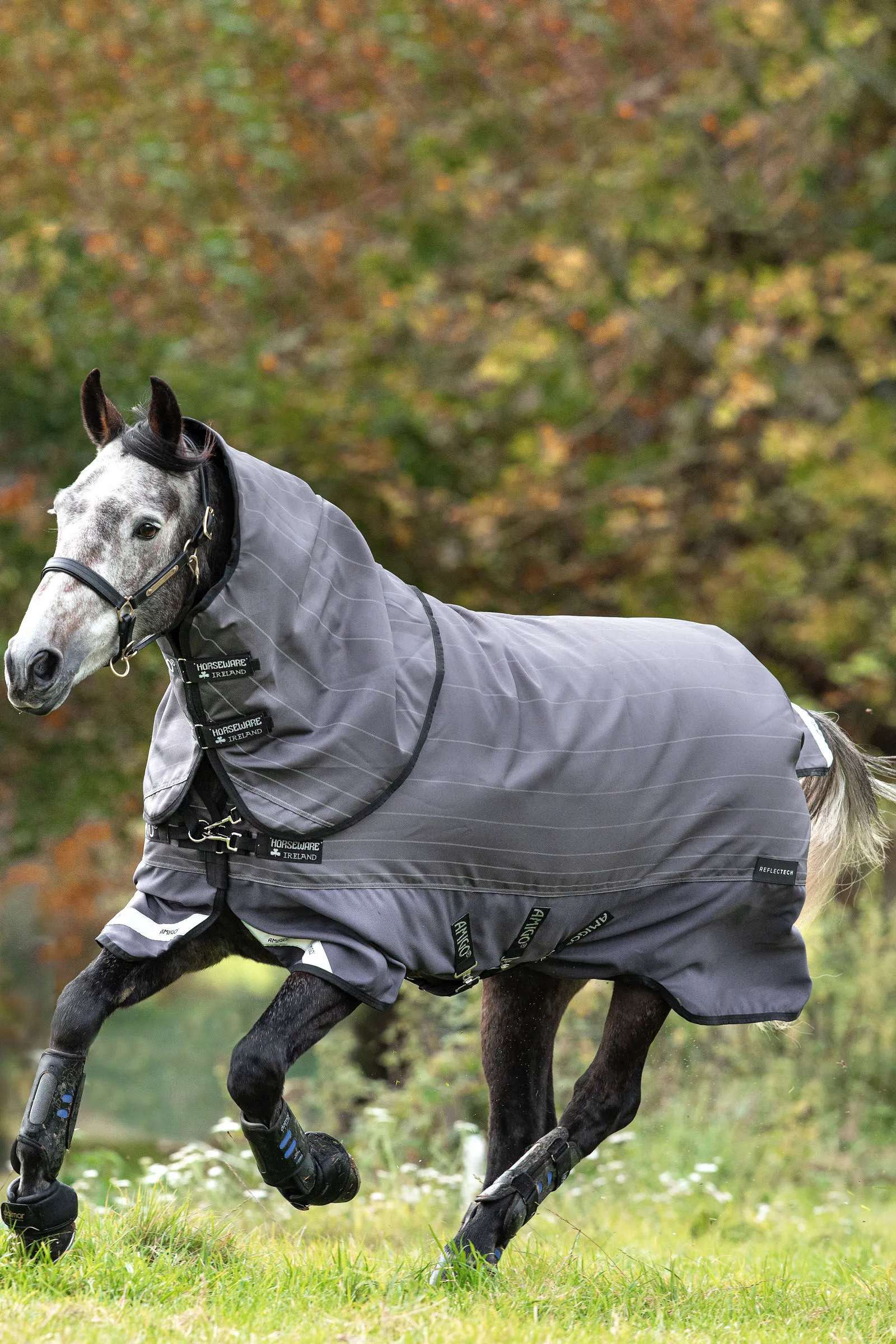 Horseware Amigo Bravo 12 Reflectech Plus Coperta Turnout con Collo Staccabile, 100g