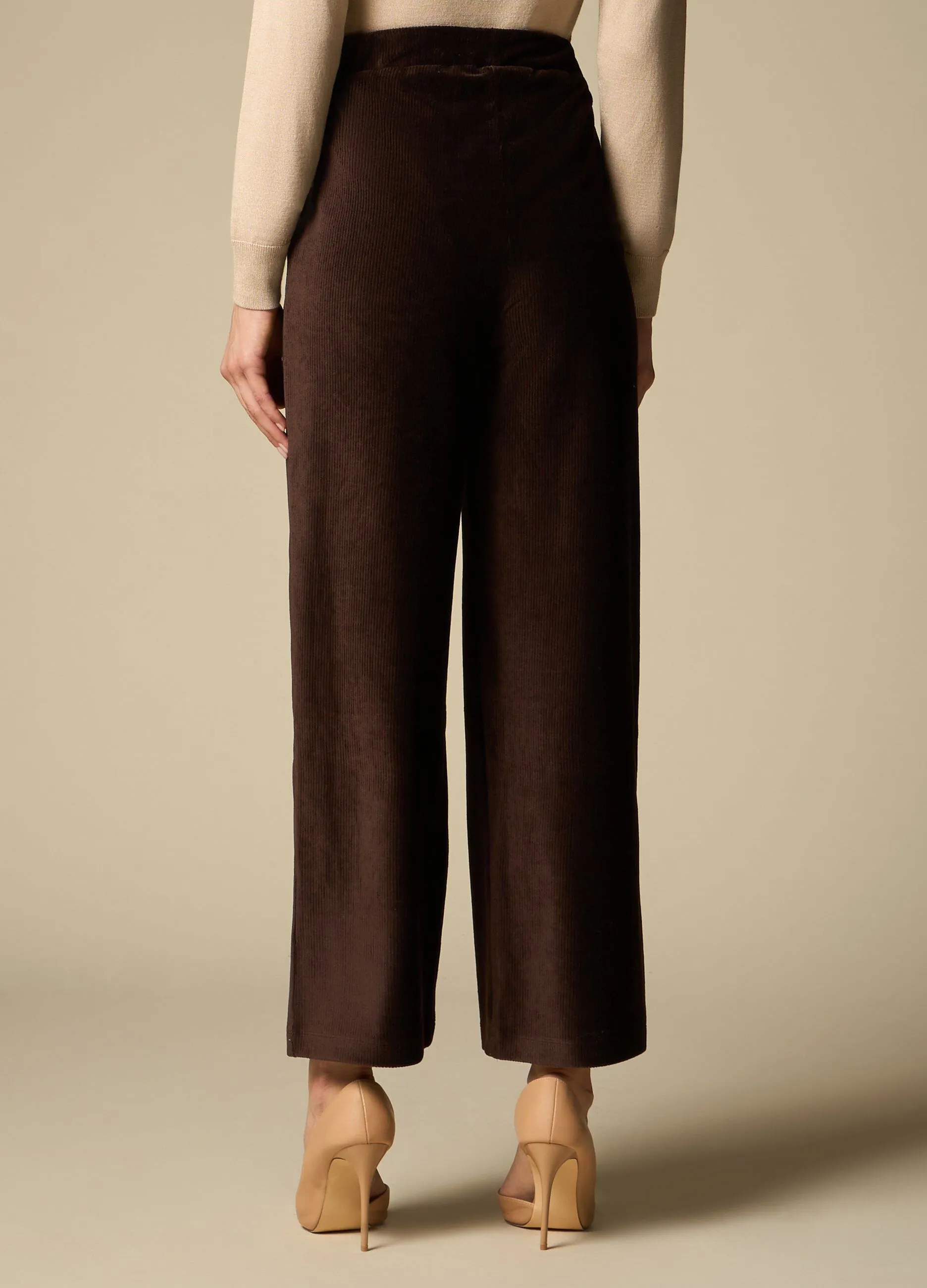 IWIE  Pantalone in costina di velluto donna