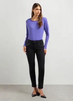 IWIE  Pantaloni in denim di misto cotone stretch donna