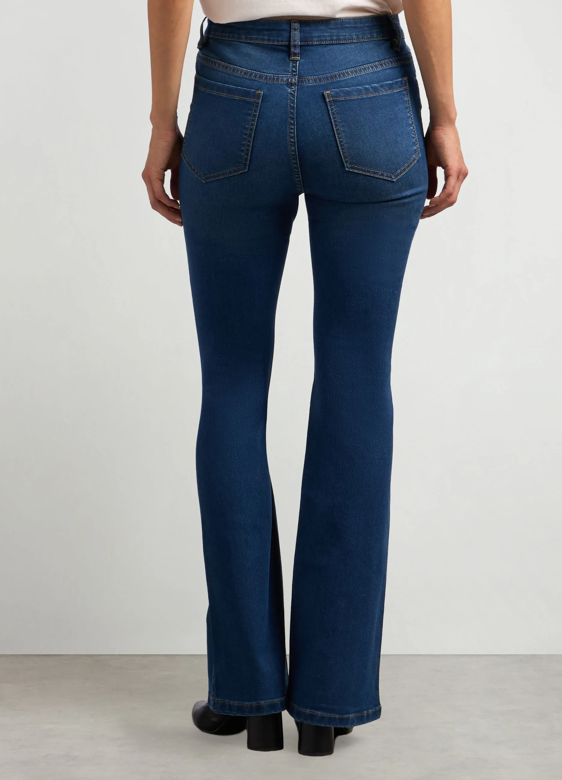 IWIE  Pantaloni in denim di misto cotone stretch flare fit donna