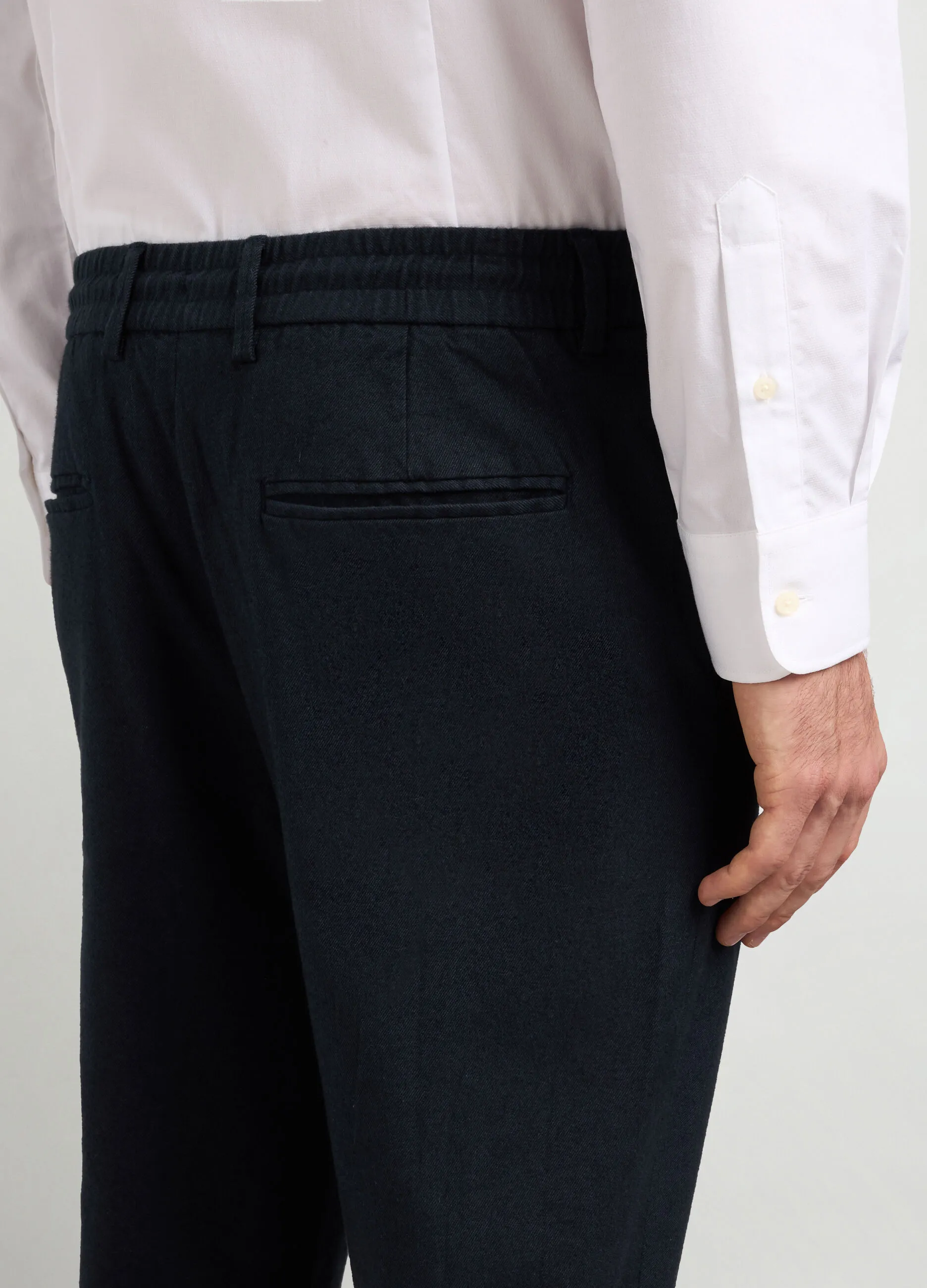 J. HART & BROS  Pantaloni chino slim fit in twill di cotone stretch