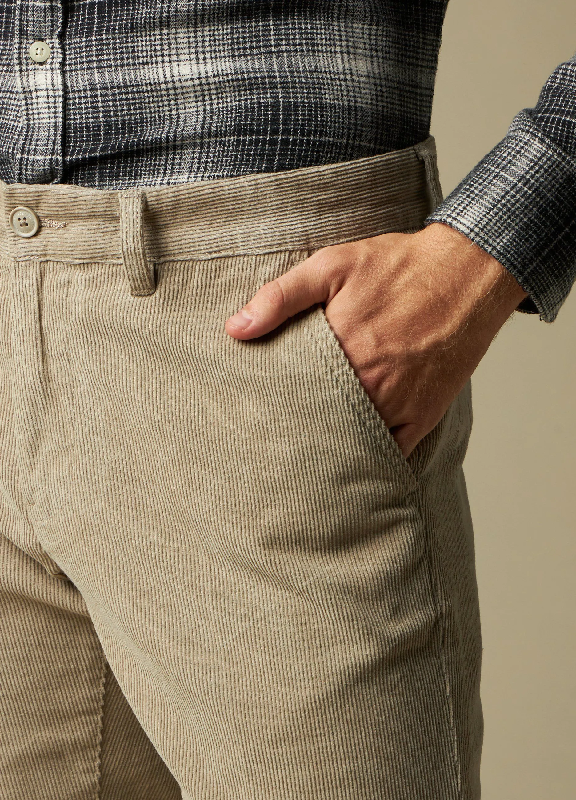 J. HART & BROS  Pantaloni in costina di puro cotone uomo