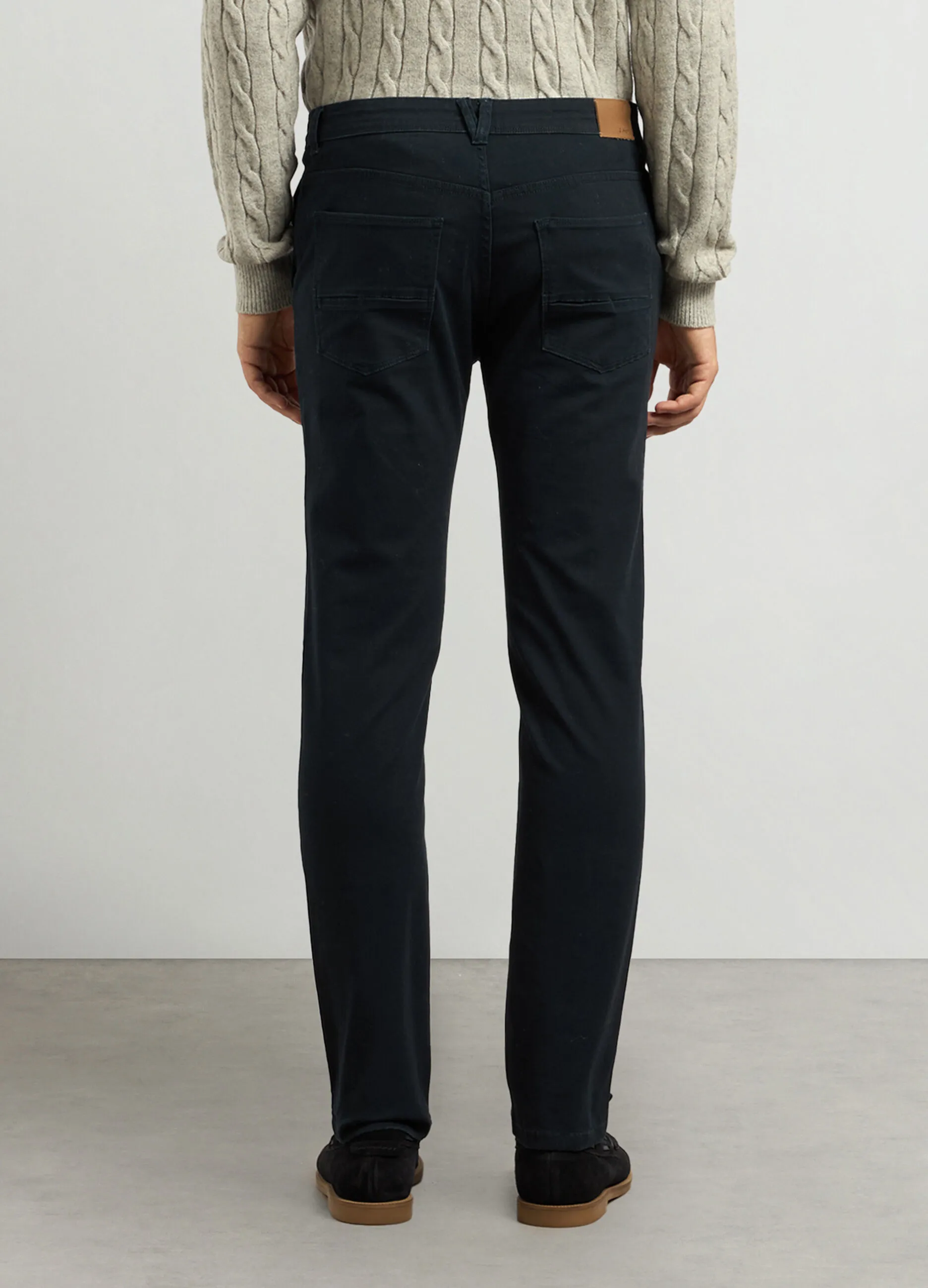 J. HART & BROS  Pantaloni slim fit in cotone stretch uomo