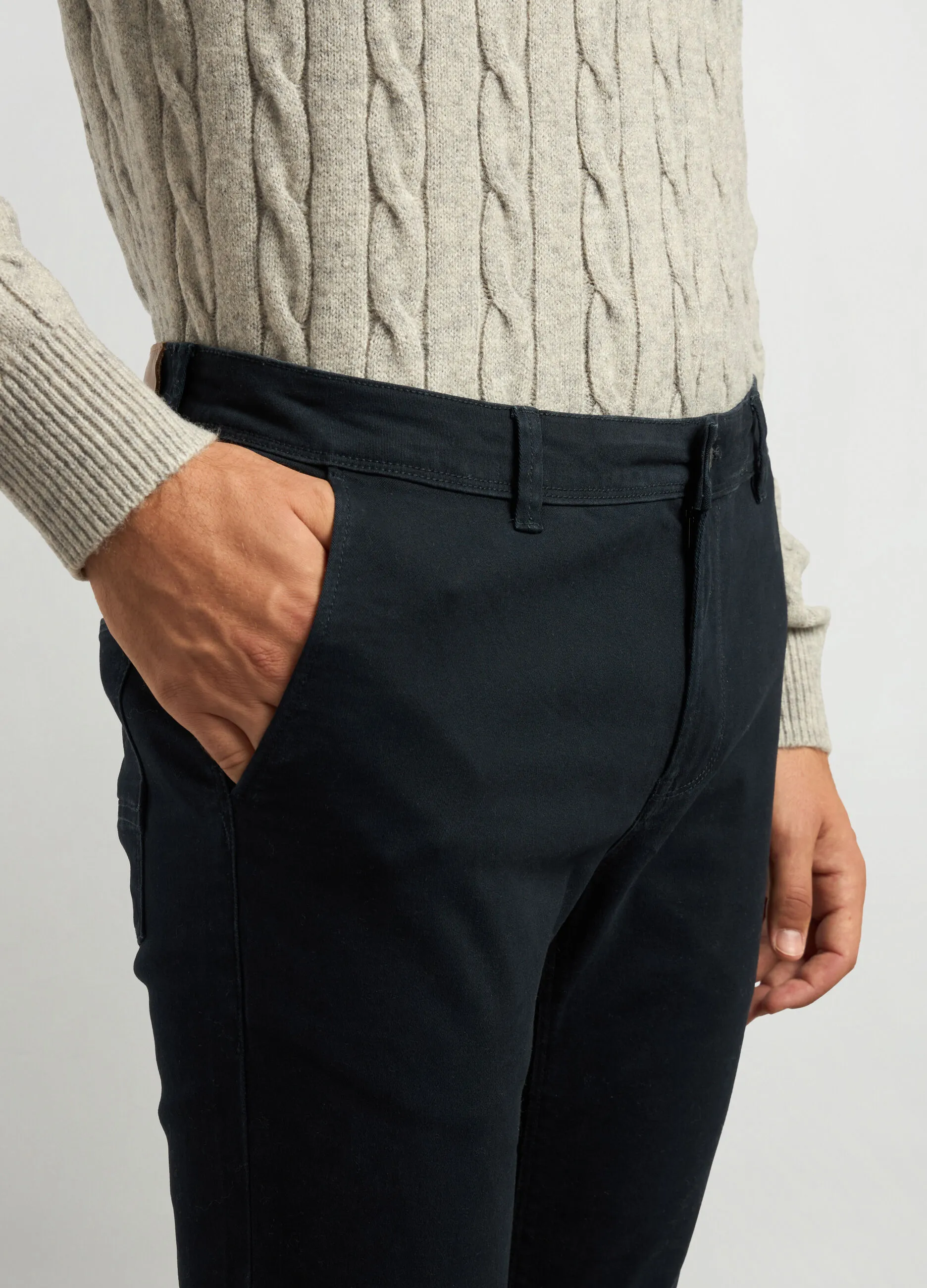 J. HART & BROS  Pantaloni slim fit in cotone stretch uomo