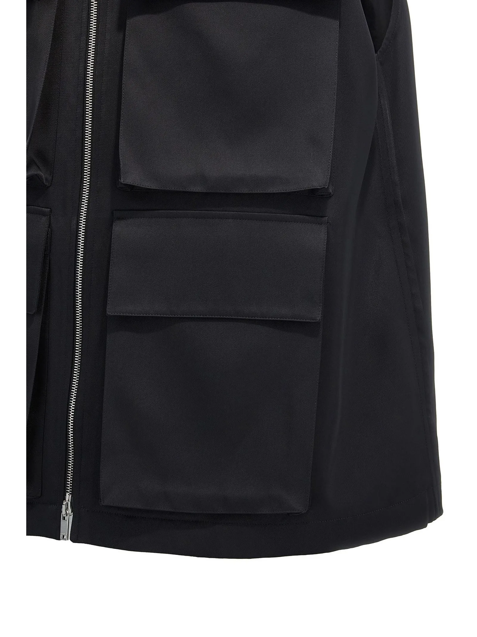 JIL SANDER Abbigliamento,Smanicati Gilet in misto raso nero 