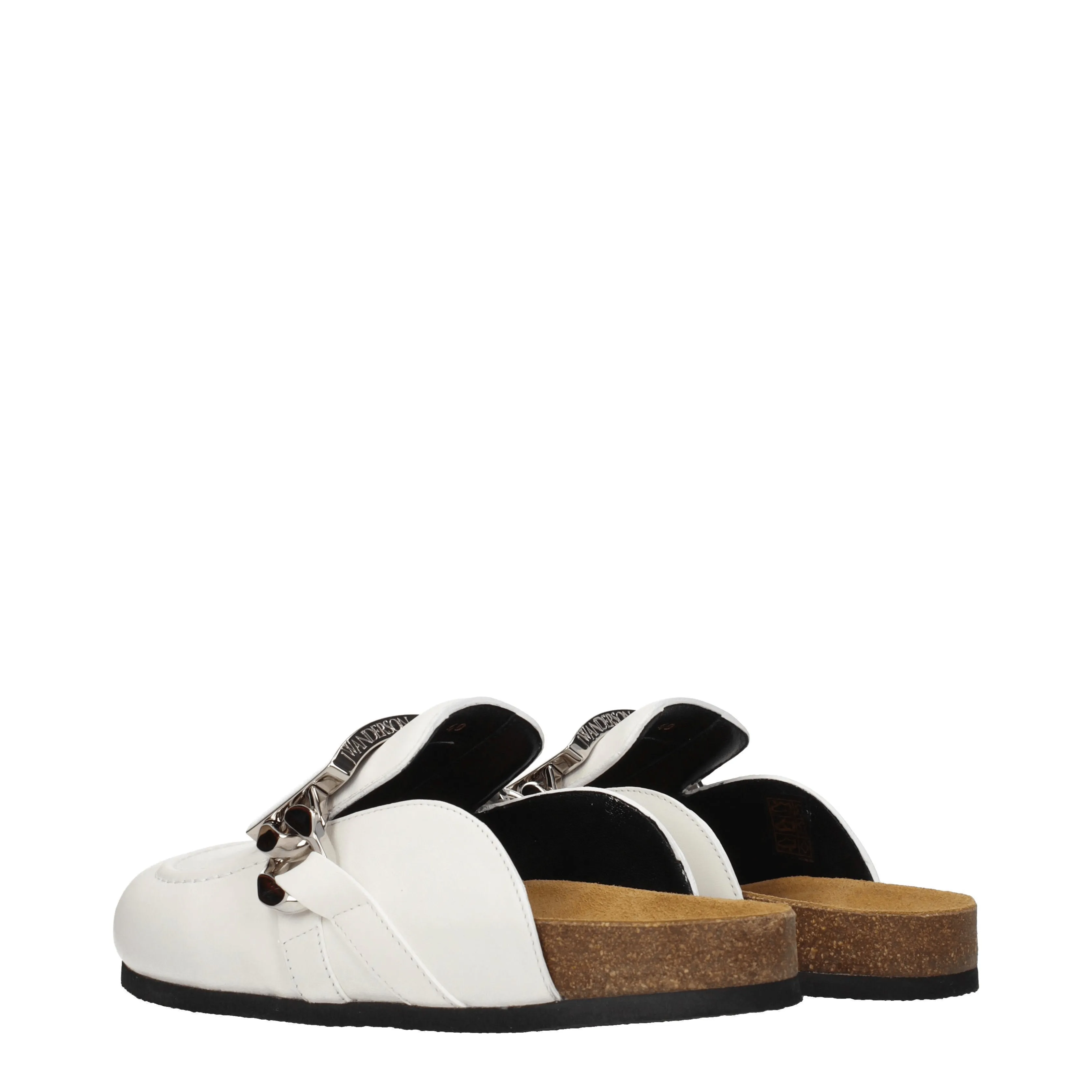 Jw Anderson Ciabatte e Zoccoli Uomo Pelle Bianco