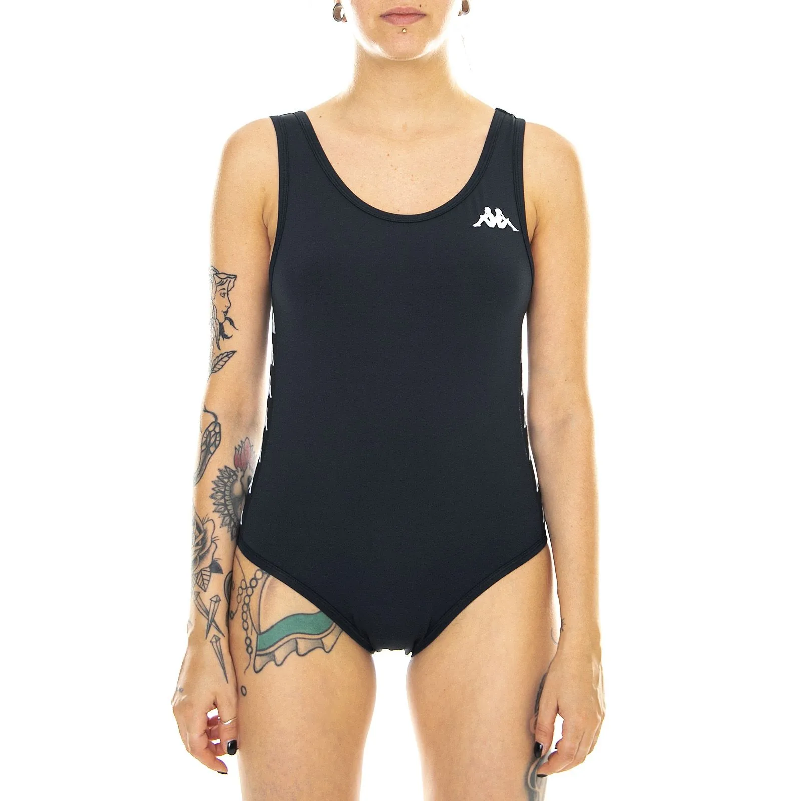 Kappa 222 Banda Auber Bodysuit - Black - Body Donna Nero    