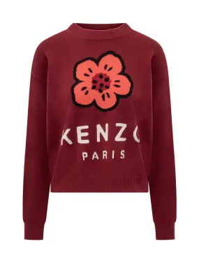 KENZO Maglia con Logo Flower Boke  