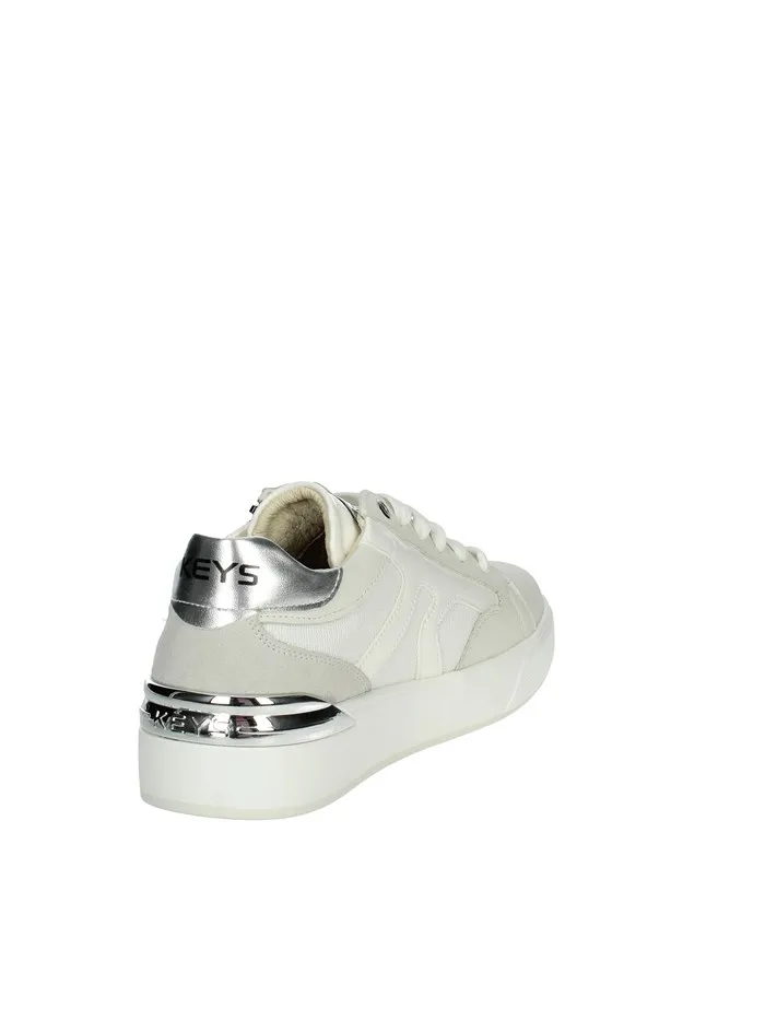 KEYS  SNEAKERS BASSA K-9083 BIANCO/ARGENTO