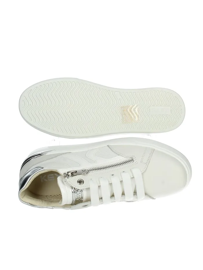 KEYS  SNEAKERS BASSA K-9083 BIANCO/ARGENTO