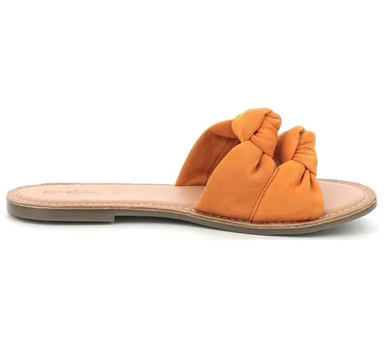 Kickers Divalto zoccoli da donna in vera pelle con cinturini design nodo 895080-50 73 Arancione